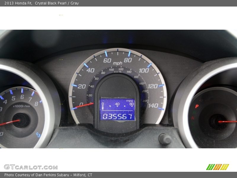 Crystal Black Pearl / Gray 2013 Honda Fit