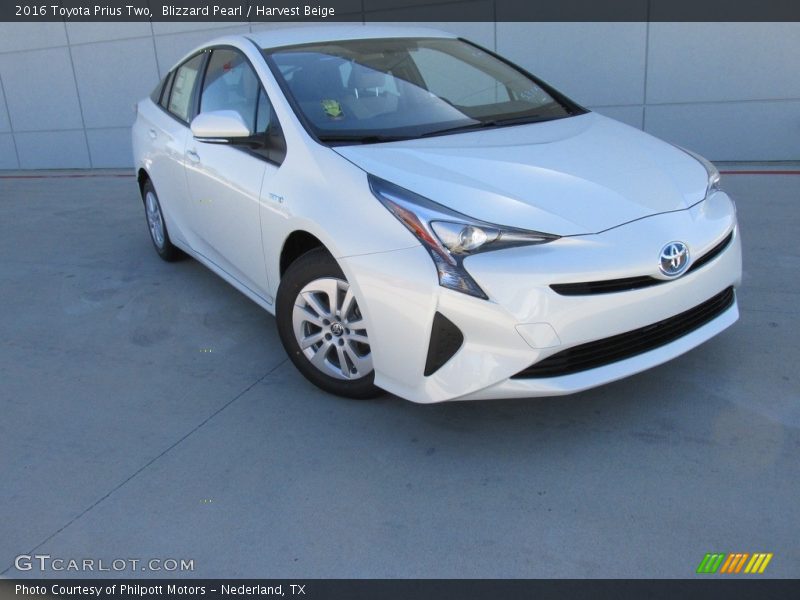 Blizzard Pearl / Harvest Beige 2016 Toyota Prius Two