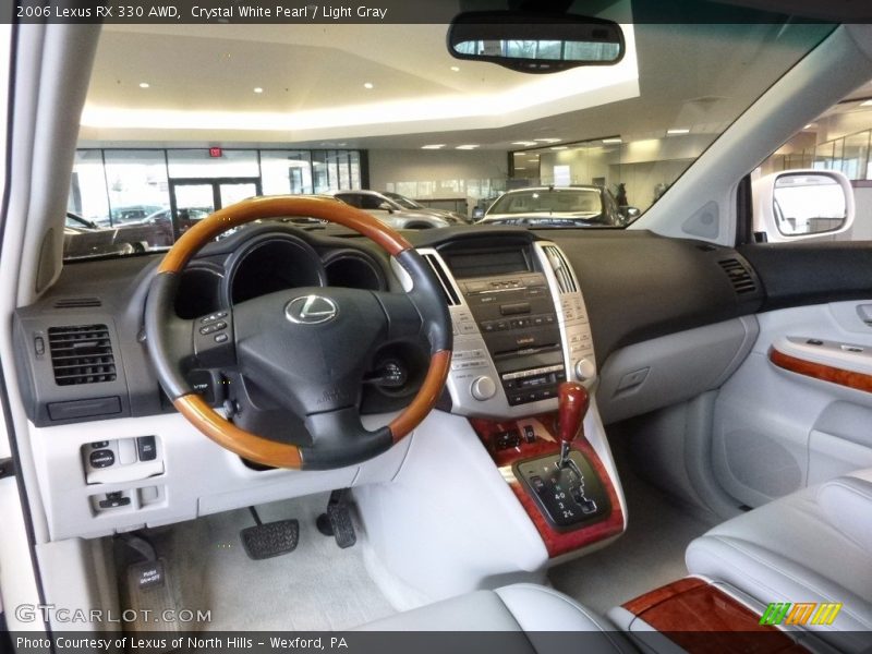 Crystal White Pearl / Light Gray 2006 Lexus RX 330 AWD