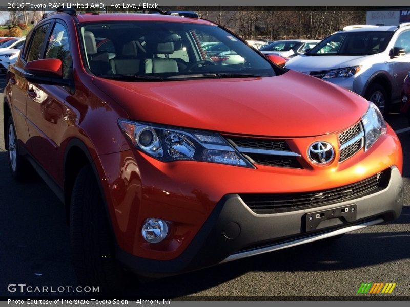 Hot Lava / Black 2016 Toyota RAV4 Limited AWD