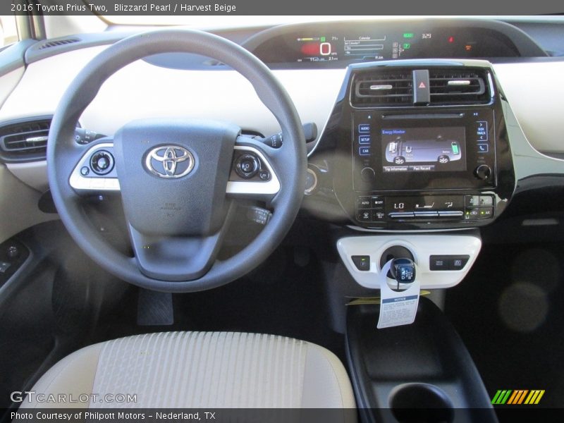 Blizzard Pearl / Harvest Beige 2016 Toyota Prius Two