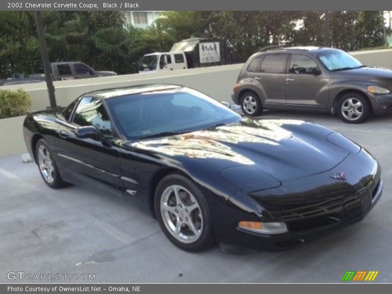 Black / Black 2002 Chevrolet Corvette Coupe