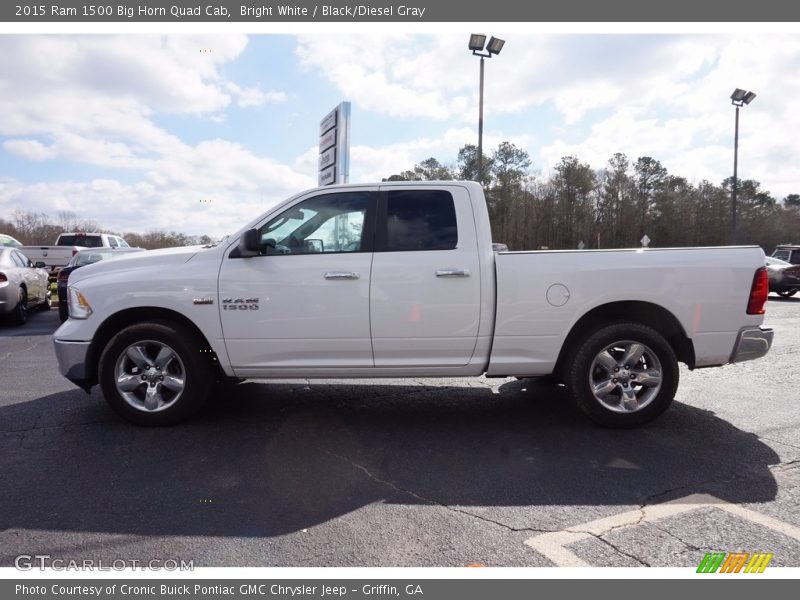 Bright White / Black/Diesel Gray 2015 Ram 1500 Big Horn Quad Cab