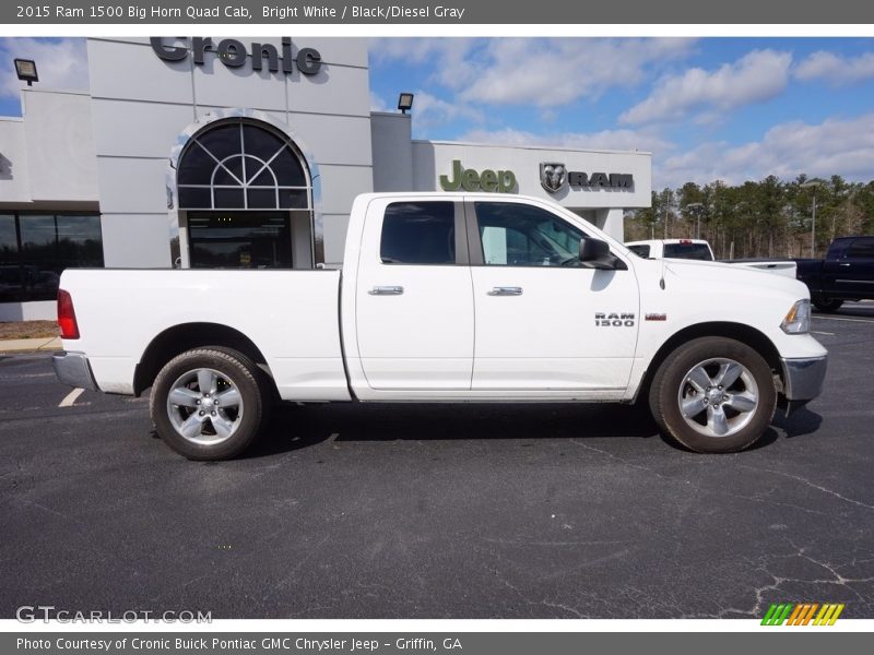 Bright White / Black/Diesel Gray 2015 Ram 1500 Big Horn Quad Cab