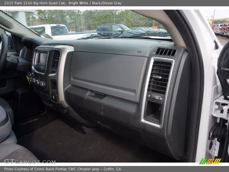 Bright White / Black/Diesel Gray 2015 Ram 1500 Big Horn Quad Cab