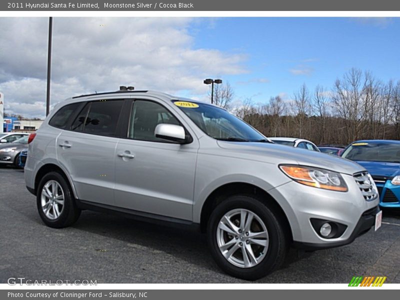 Moonstone Silver / Cocoa Black 2011 Hyundai Santa Fe Limited