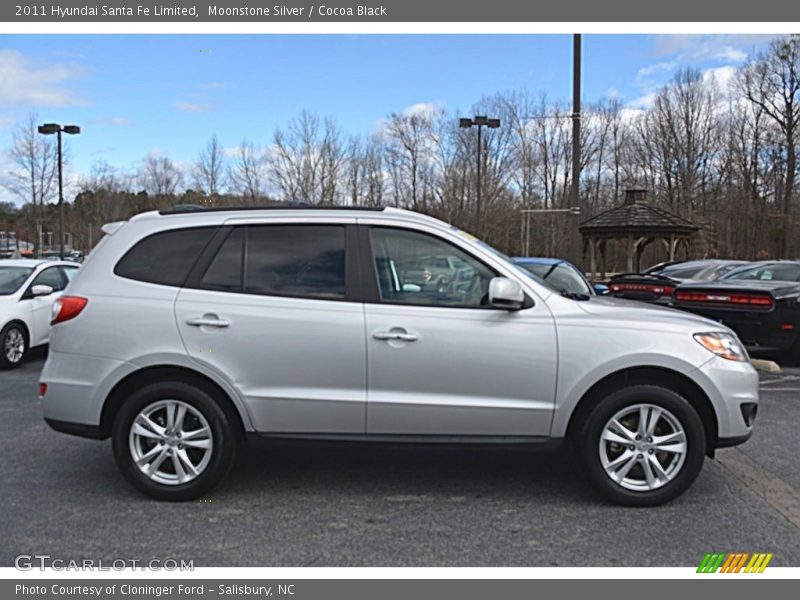 Moonstone Silver / Cocoa Black 2011 Hyundai Santa Fe Limited