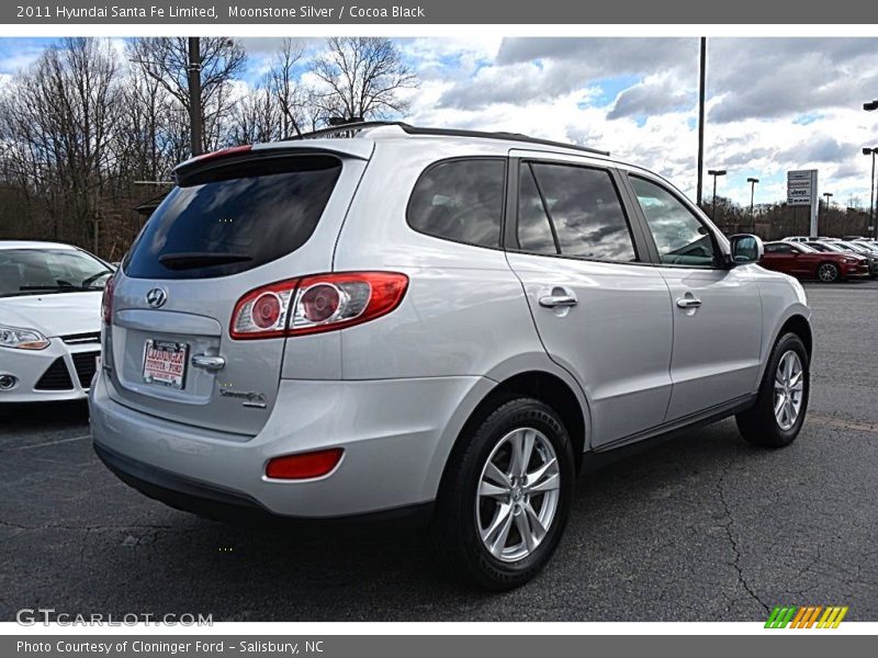 Moonstone Silver / Cocoa Black 2011 Hyundai Santa Fe Limited