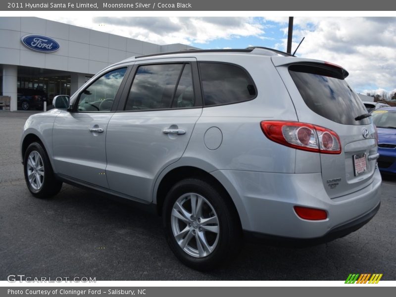 Moonstone Silver / Cocoa Black 2011 Hyundai Santa Fe Limited