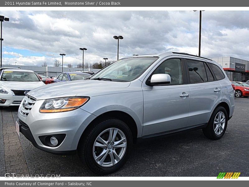 Moonstone Silver / Cocoa Black 2011 Hyundai Santa Fe Limited