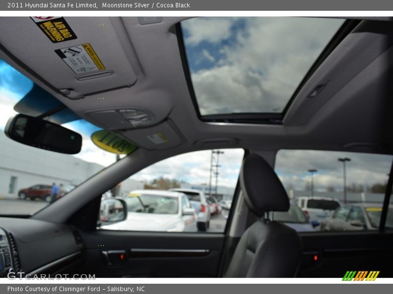 Moonstone Silver / Cocoa Black 2011 Hyundai Santa Fe Limited