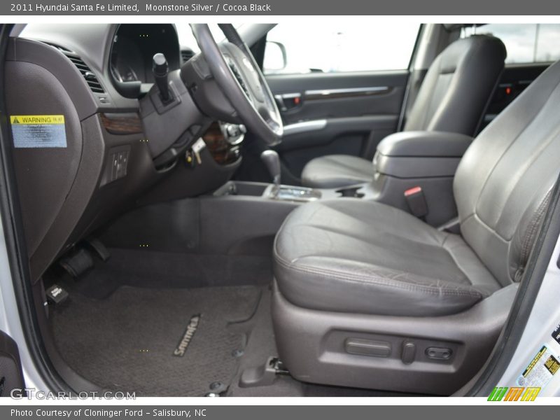 Moonstone Silver / Cocoa Black 2011 Hyundai Santa Fe Limited