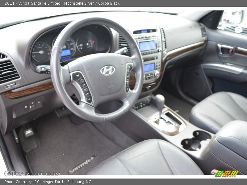 Moonstone Silver / Cocoa Black 2011 Hyundai Santa Fe Limited