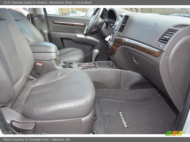 Moonstone Silver / Cocoa Black 2011 Hyundai Santa Fe Limited