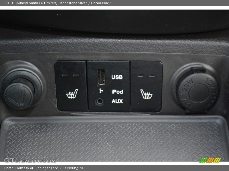 Moonstone Silver / Cocoa Black 2011 Hyundai Santa Fe Limited