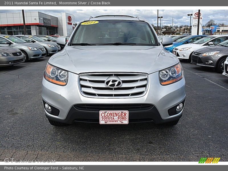 Moonstone Silver / Cocoa Black 2011 Hyundai Santa Fe Limited