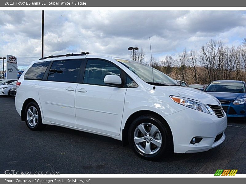 Super White / Bisque 2013 Toyota Sienna LE