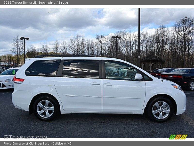 Super White / Bisque 2013 Toyota Sienna LE