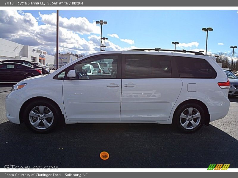 Super White / Bisque 2013 Toyota Sienna LE