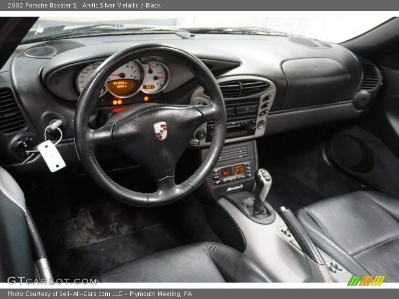 Arctic Silver Metallic / Black 2002 Porsche Boxster S