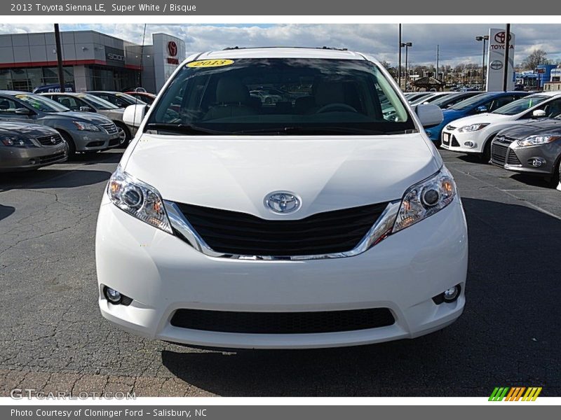 Super White / Bisque 2013 Toyota Sienna LE