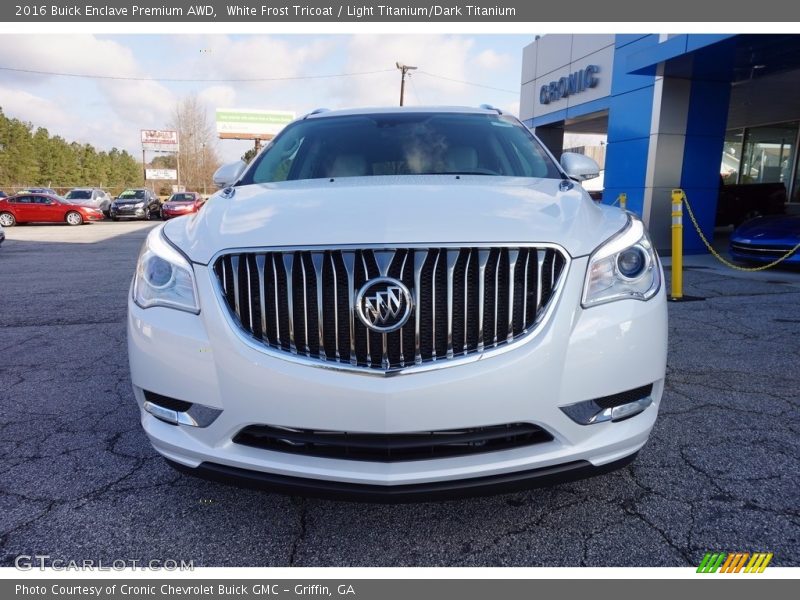White Frost Tricoat / Light Titanium/Dark Titanium 2016 Buick Enclave Premium AWD