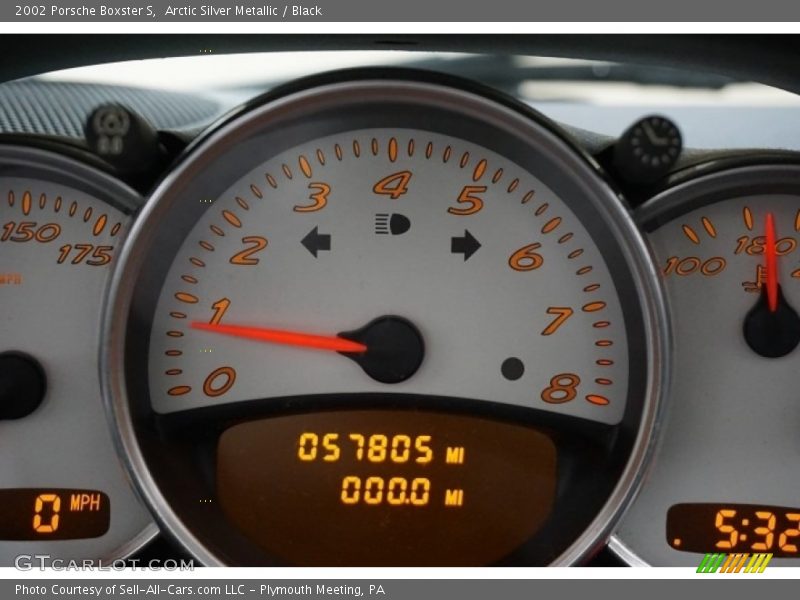 Arctic Silver Metallic / Black 2002 Porsche Boxster S