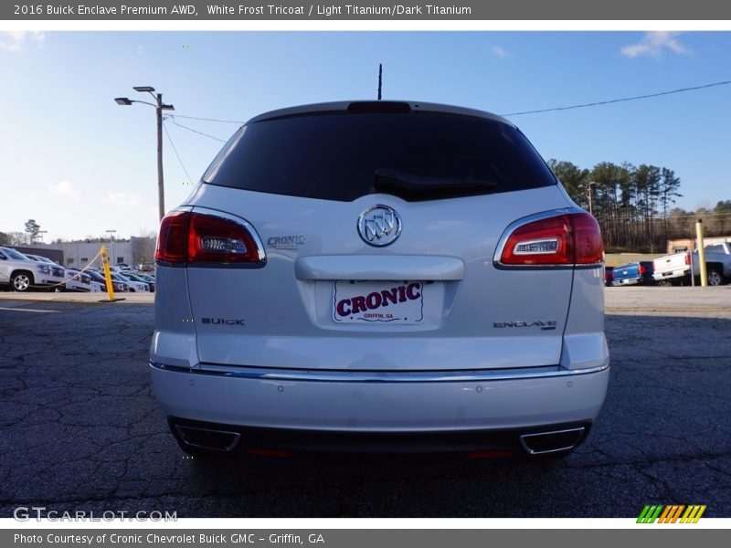 White Frost Tricoat / Light Titanium/Dark Titanium 2016 Buick Enclave Premium AWD