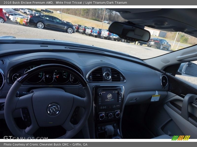 White Frost Tricoat / Light Titanium/Dark Titanium 2016 Buick Enclave Premium AWD