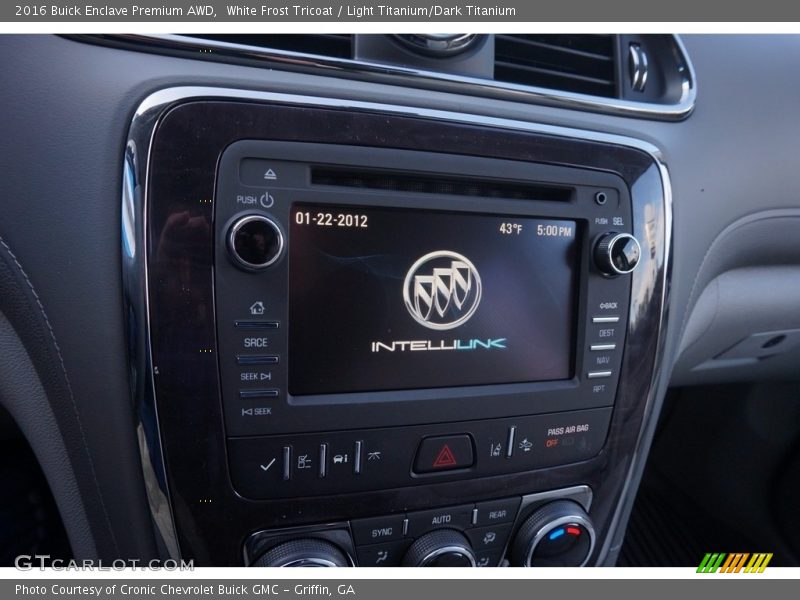 White Frost Tricoat / Light Titanium/Dark Titanium 2016 Buick Enclave Premium AWD