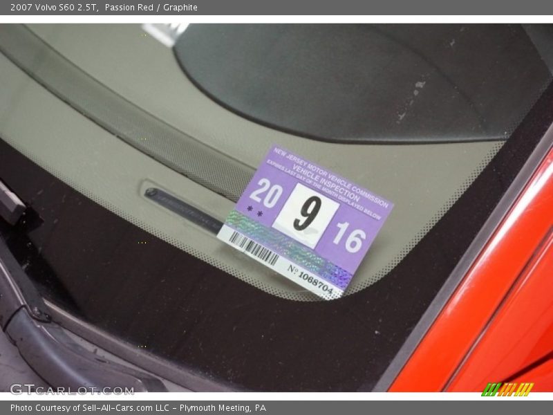 Passion Red / Graphite 2007 Volvo S60 2.5T