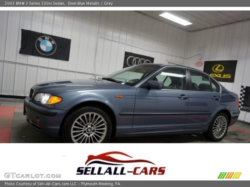 Steel Blue Metallic / Grey 2003 BMW 3 Series 330xi Sedan