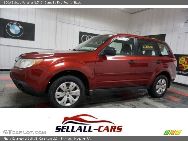 Camellia Red Pearl / Black 2009 Subaru Forester 2.5 X