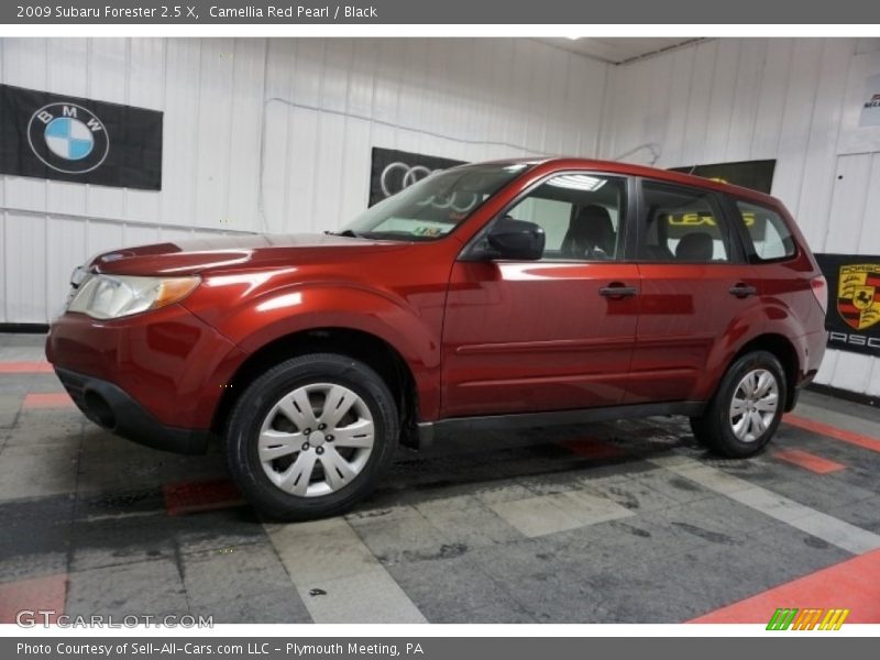 Camellia Red Pearl / Black 2009 Subaru Forester 2.5 X