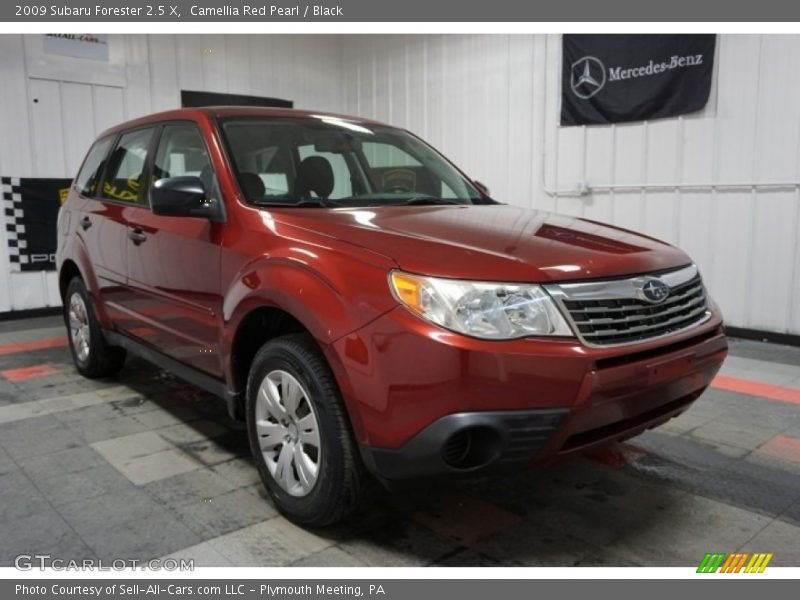 Camellia Red Pearl / Black 2009 Subaru Forester 2.5 X