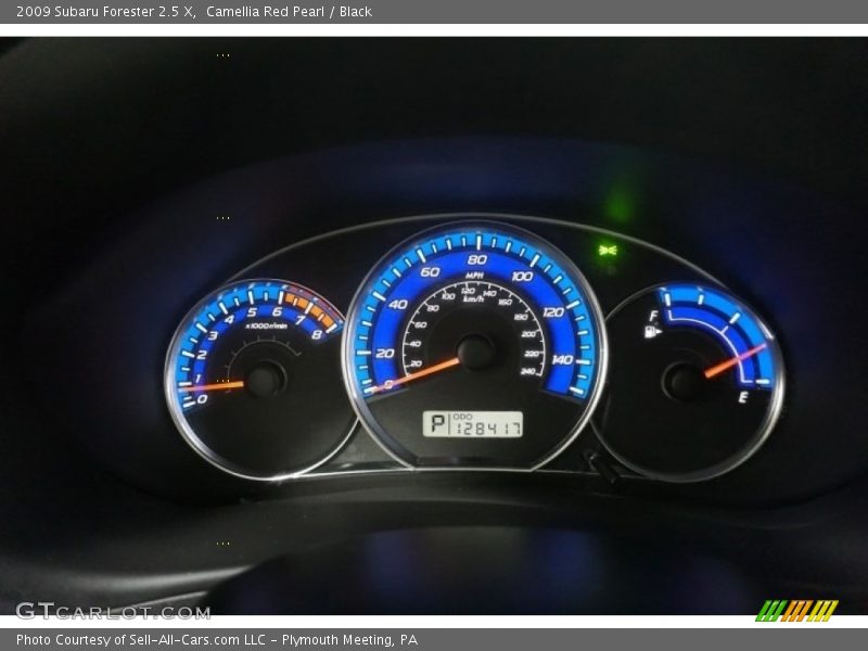 Camellia Red Pearl / Black 2009 Subaru Forester 2.5 X