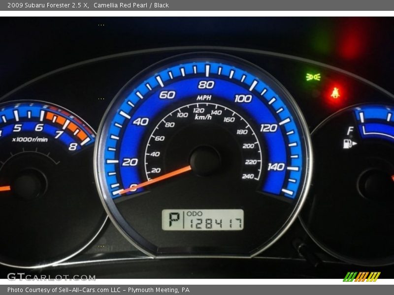 Camellia Red Pearl / Black 2009 Subaru Forester 2.5 X