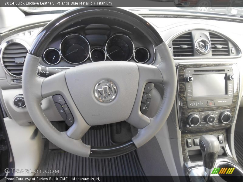 Atlantis Blue Metallic / Titanium 2014 Buick Enclave Leather