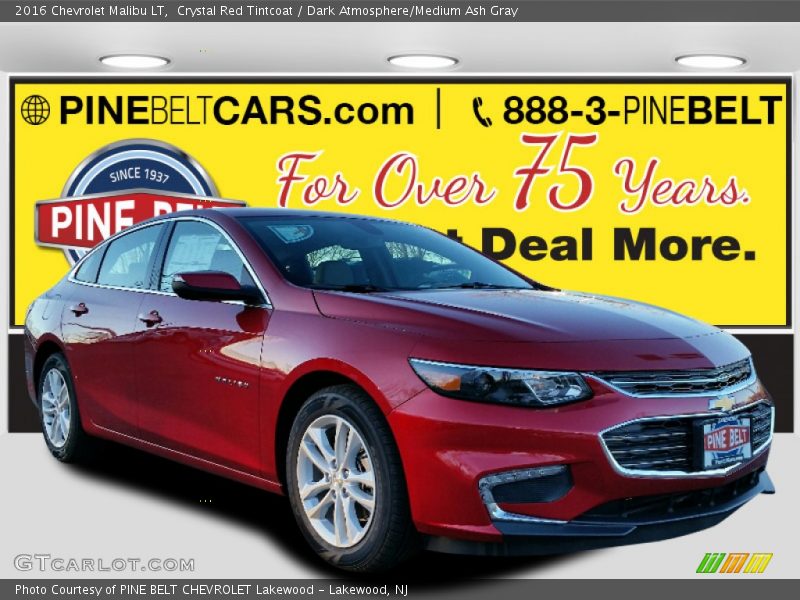 Crystal Red Tintcoat / Dark Atmosphere/Medium Ash Gray 2016 Chevrolet Malibu LT