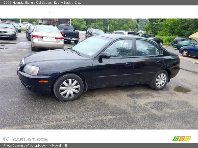 Ebony Black / Gray 2006 Hyundai Elantra GLS Sedan