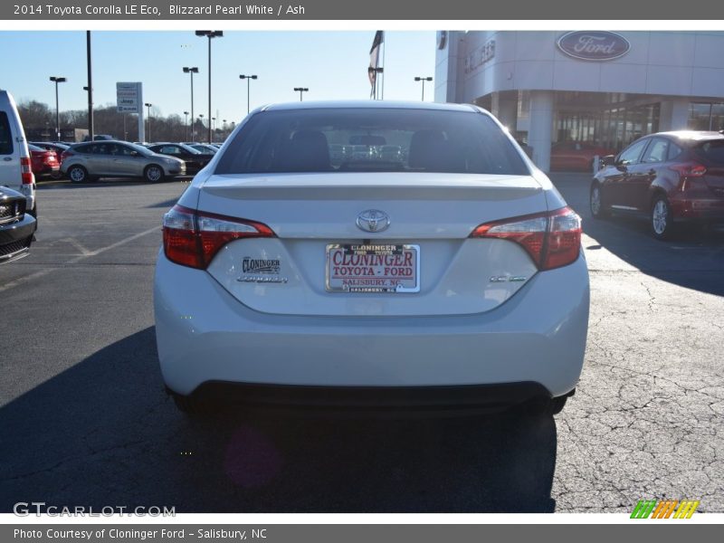 Blizzard Pearl White / Ash 2014 Toyota Corolla LE Eco
