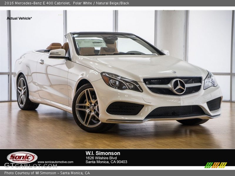 Polar White / Natural Beige/Black 2016 Mercedes-Benz E 400 Cabriolet