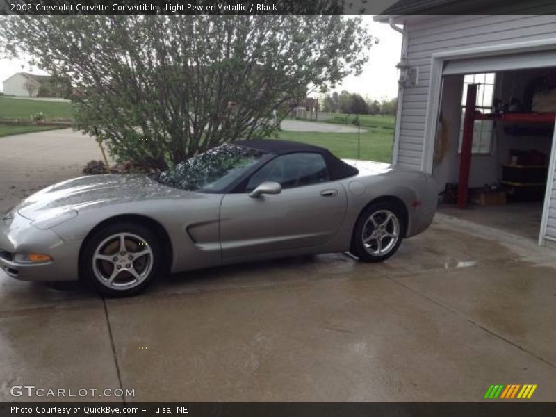 Light Pewter Metallic / Black 2002 Chevrolet Corvette Convertible