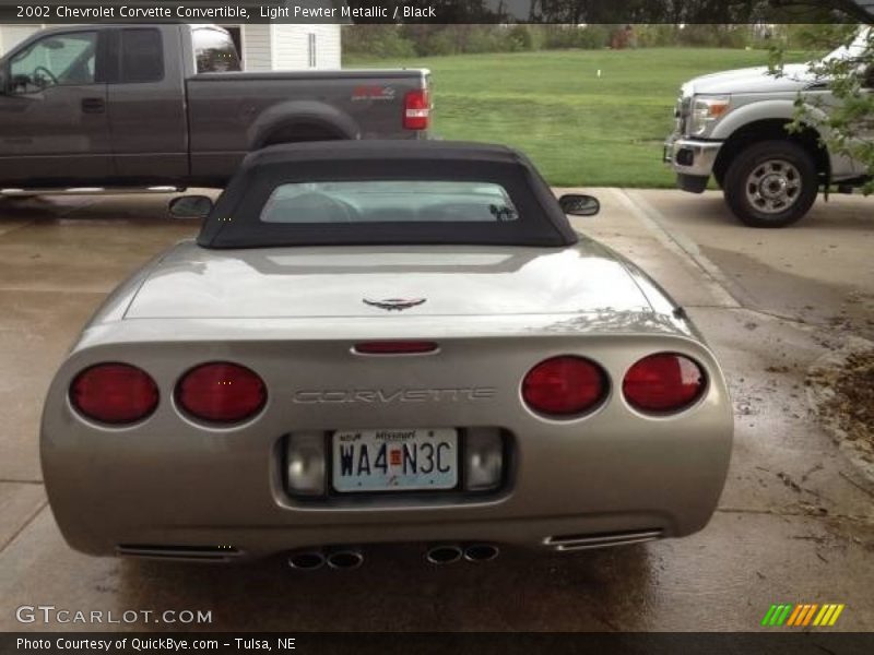 Light Pewter Metallic / Black 2002 Chevrolet Corvette Convertible