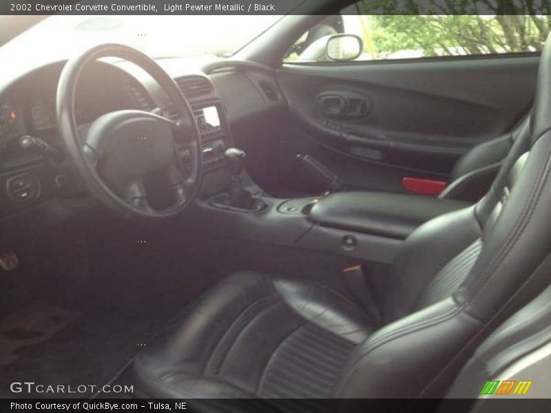 Light Pewter Metallic / Black 2002 Chevrolet Corvette Convertible