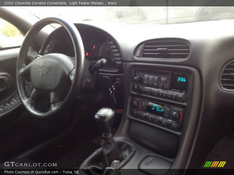 Light Pewter Metallic / Black 2002 Chevrolet Corvette Convertible