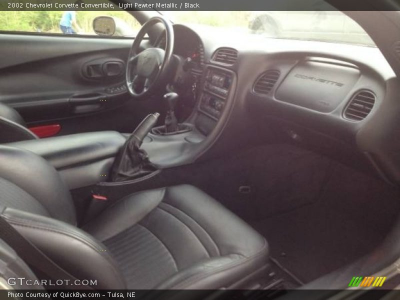 Light Pewter Metallic / Black 2002 Chevrolet Corvette Convertible