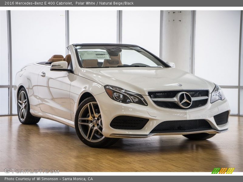 Polar White / Natural Beige/Black 2016 Mercedes-Benz E 400 Cabriolet