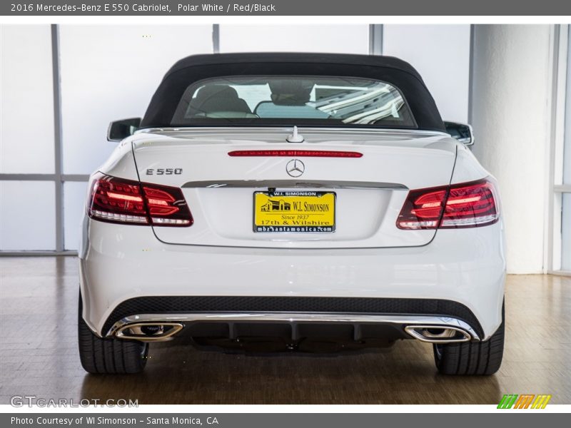 Polar White / Red/Black 2016 Mercedes-Benz E 550 Cabriolet