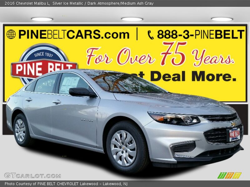 Silver Ice Metallic / Dark Atmosphere/Medium Ash Gray 2016 Chevrolet Malibu L
